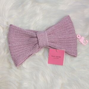 Kate Spade Pink Knit Bow Headband